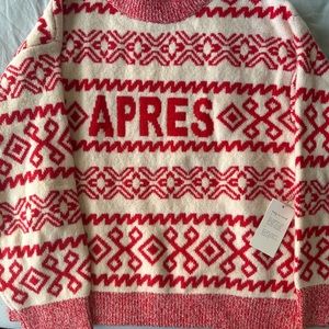 Never worn- Super Cute Target Apres ski sweater- Size Large